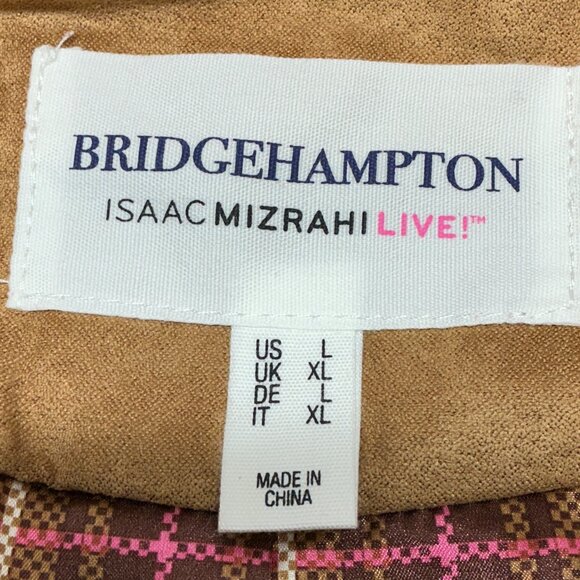 LARGE  Barn Jacket Faux Suede Quilted W/Lining-TOFFEE Isaac Mizrahi Live!❤️OFFER - Picture 3 of 13